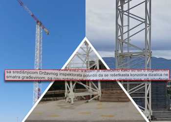 „Državni inspektorat smatra da golema dizalica s betonskim temeljima na plaži Zrće – nije građevina!“