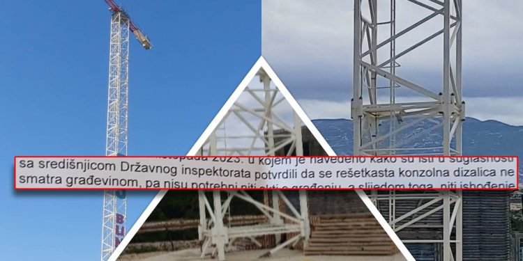 „Državni inspektorat smatra da golema dizalica s betonskim temeljima na plaži Zrće – nije građevina!“