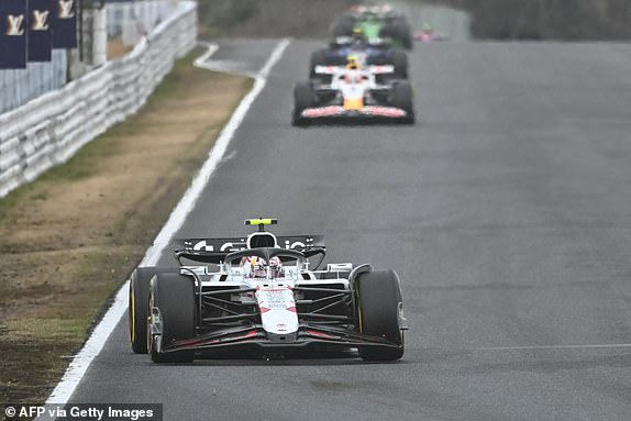 Red Bull Racing's Japanese driver Yuki Tsunoda drives during the Formula One Japanese Grand Prix at the Suzuka circuit in Suzuka, Mie prefecture, Japan on April 6, 2025. (Photo by Toshifumi KITAMURA / AFP) (Photo by TOSHIFUMI KITAMURA/AFP via Getty Images)
