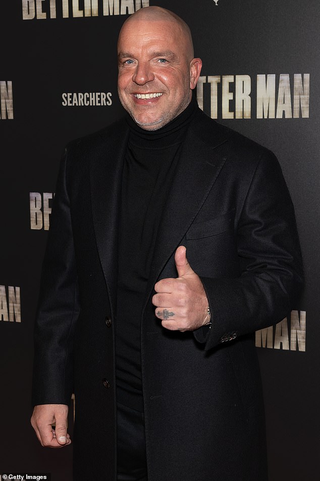 Van der Meyde, seen here at a film premiere in Amsterdam last year, was no great fan of Phil Neville: 'I think he told everything that was going on to the boss... he was a snitch'