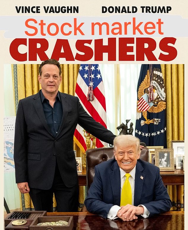 Slika je podijeljena mišljenja, s nekim ruganjem opisa Bijele kuće o 'Bijeloj kući Crashers' - šala na Vaughnovim hit hit Wedding Crashers - s Memes koji im je brendirao 'Crashers na burzi'