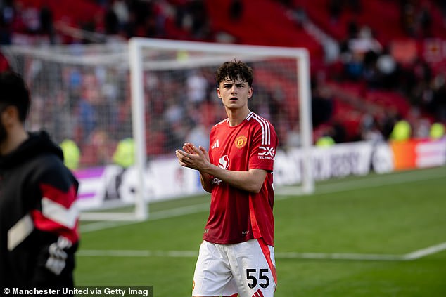 Tyler Fredricson made his Manchester United debut on Sunday in front of friends and family