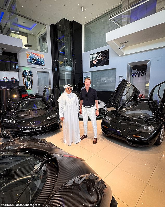 57-godišnji multi-milioner poznat je kao trgovac automobila za milijardere, zarađujući pet posto prodajne cijene svakog klasičnog vozila koje prodaje (na slici 17. travnja)