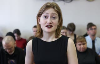 Aktivistica Darya Kozyreva, koja je optužena za više puta diskreditiranje ruskih oružanih snaga
