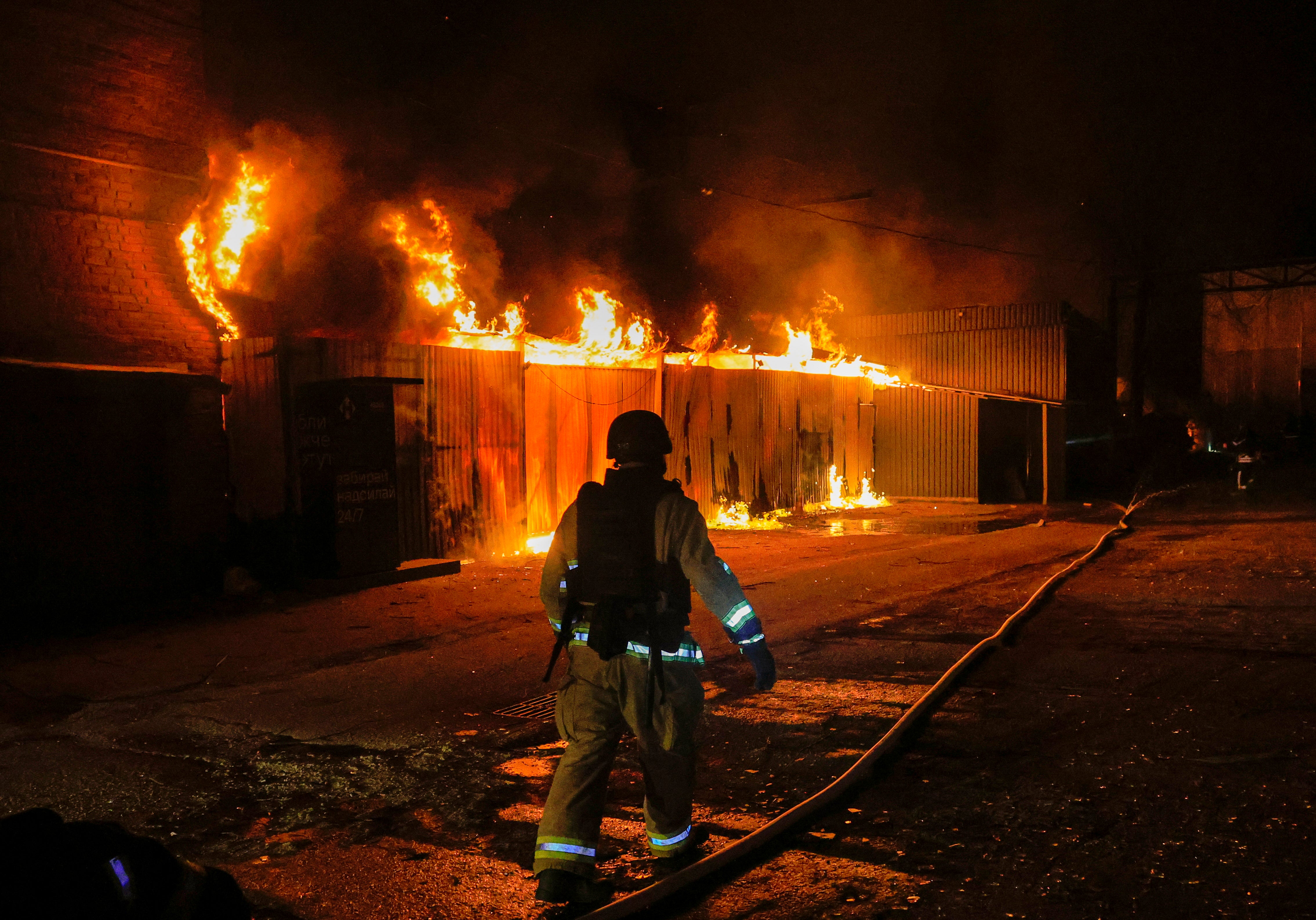 Štrajk bespilotnih letjelica u Harkivu, Ukrajina, u srijedu je izazvao požar