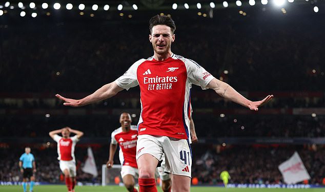 Arsenal 3-0 Real Madrid: Declan Rice postiže dva zadivljujuća slobodna udarca s Mikelom Merinom također na meti dok su divljači puštali jedno stopalo u polufinale Lige prvaka