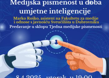 Dođite na predavanje ‘Medijska pismenost u doba umjetne inteligencije’