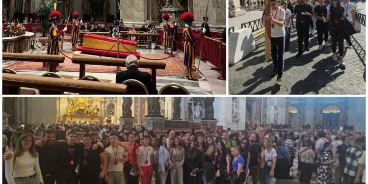 Don Hrvoje Katušić s grupom krizmanika obišao odar pape Franje: ‘Jedna djevojka me pogledala i rekla da se sva naježila’