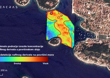 Hrvatska tvrtka SeaCras satelitskom analizom precizno detektirala širenje naftne mrlje kod Hvara
