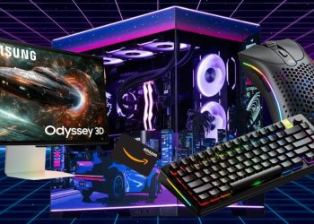 MAINGEAR RUSH PC, Samsung OLED Monitors, and Glorious Keyboard and Mouse