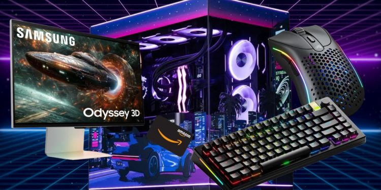 MAINGEAR RUSH PC, Samsung OLED Monitors, and Glorious Keyboard and Mouse