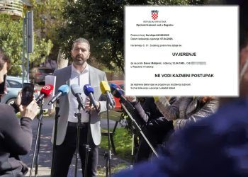 Matijević novinarima pokazao uvjerenje sa suda – protiv njega se ne vodi kazneni postupak