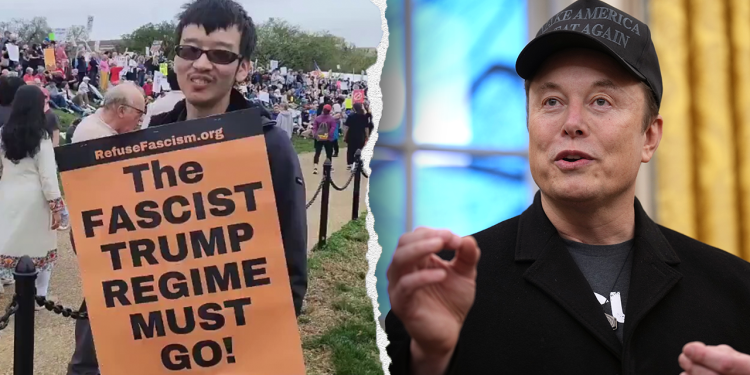 Musk Slams ‘lutkari’ nakon što se prosvjednici bore da objasne zašto Trump nazivaju ‘fašistom’ u virusnom vidu