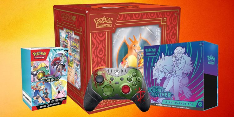 Pokémon Charizard Collection, DOOM Xbox Controller, Last of Us Vinyl Set