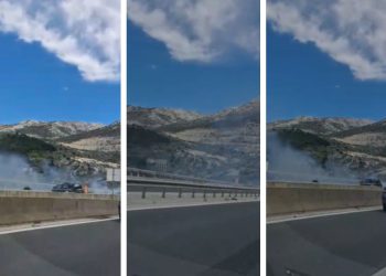 Prekinut promet na brzoj cesti Solin-Klis zbog požara na vozilu!