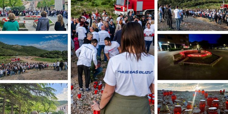 Rijeke ljudi na Korčuli i Lastovu palile lampione za tragično preminulog Frana