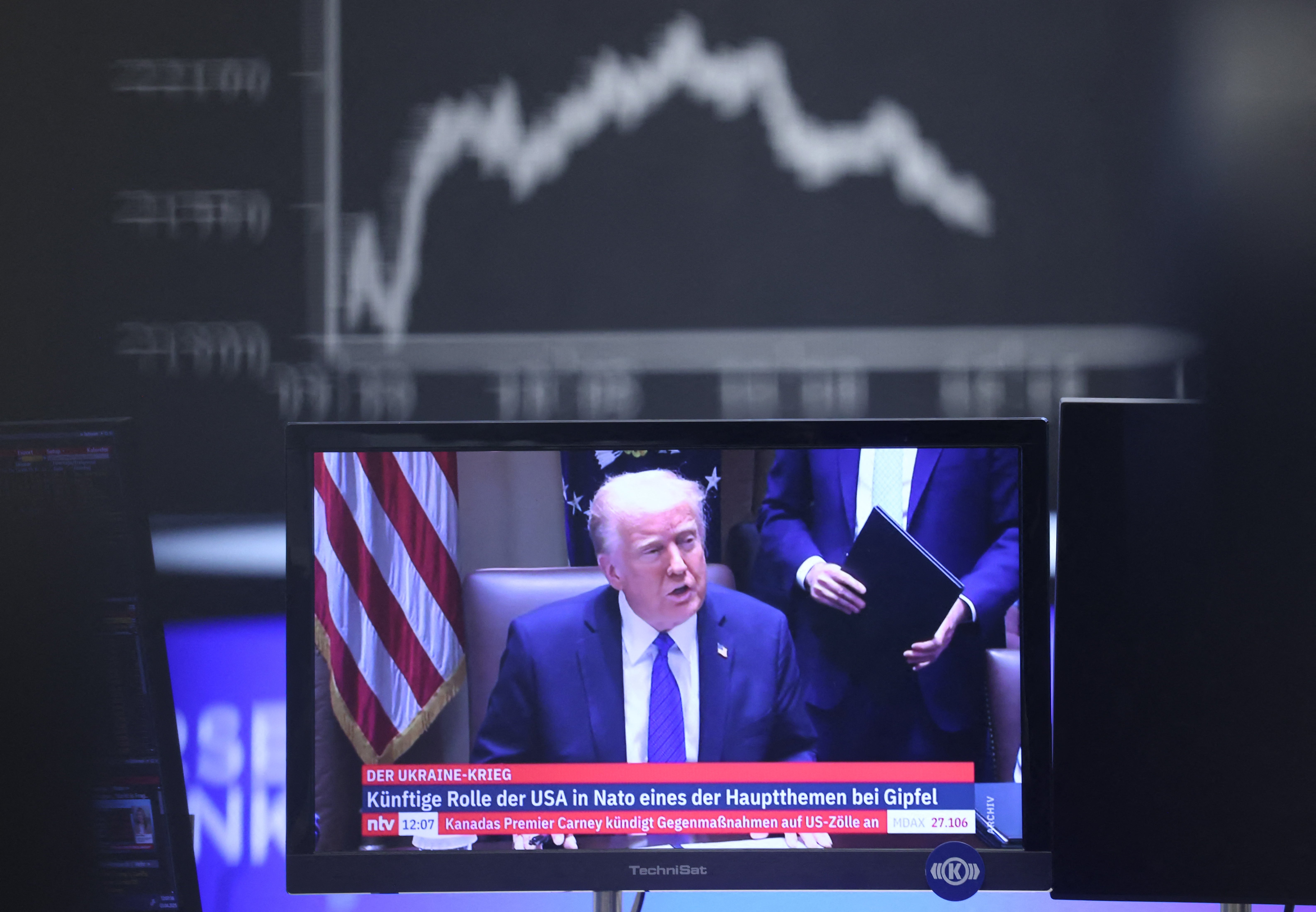 Tržište dionica u SAD -u prevrću se jer tarifni plan predsjednika Donalda Trumpa šalje udarne valove kroz Wall Street