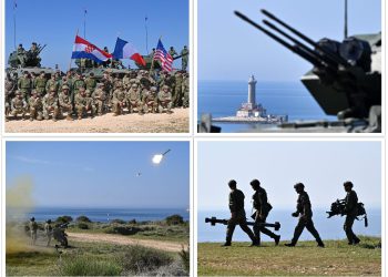 ŠTIT 25 Stotine pripadnika Hrvatske vojske i partnerskih oružanih snaga na vježbi kod Rta Kamenjak