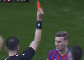 Sportske novosti – VIDEO: Hajduku isključen igrač u trećoj od zadnje četiri utakmice. Pogledajte kako je napadač zaradio crveni