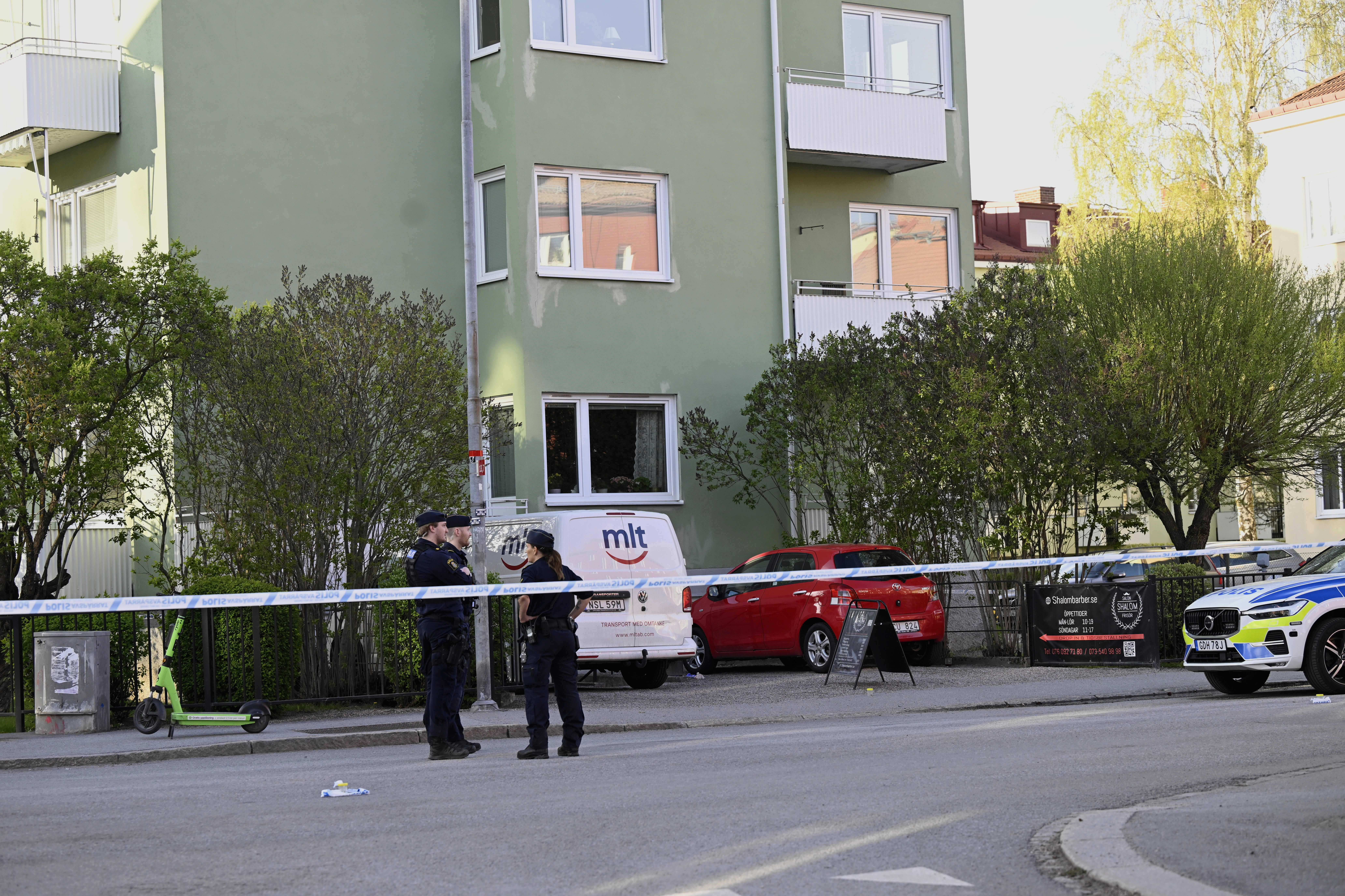 Policija na mjestu događaja nakon pucnjave na trgu Vaksala u središnjem Uppsali u utorak