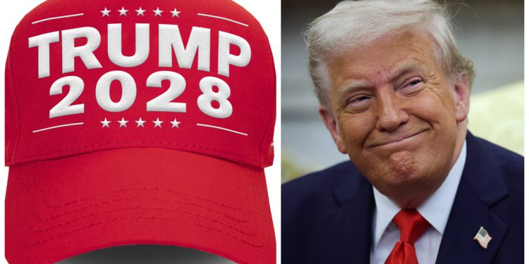 Trump ponovno preispituje tvrdnje trećeg mandata dok njegova trgovina počinje prodavati šešire ‘Trump 2028’