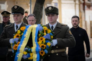 Bart de Wever i Volodymyr Zelensky tijekom ceremonije
