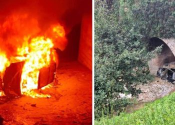 UŽAS KOD MAKARSKE Vozilo sletjelo s ceste i zapalilo se dok je vozač još uvijek bio unutra