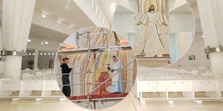 Uoči Uskrsa naša najveća crkva dobila veličanstveni mozaik: Napravila ga časna sestra iz Zagore