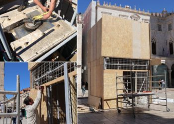 Uspješno izveden bitan korak u obnovi Orlandovog stupa, kraj obnove očekuje se 2026. godine (FOTO)