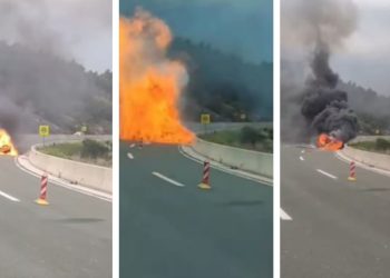 VIDEO Ovako je izgledao trenutak eksplozije na brzoj cesti Klis-Solin