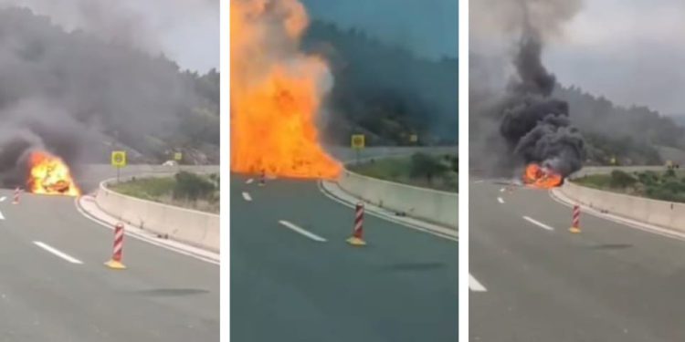VIDEO Ovako je izgledao trenutak eksplozije na brzoj cesti Klis-Solin