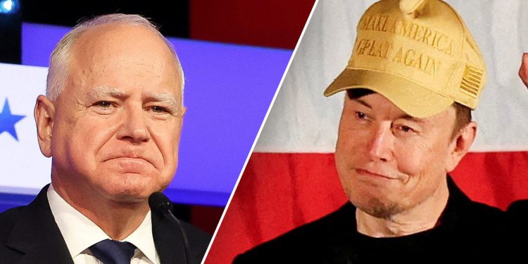 Walz cilja na Elon Musk, kaže ‘trebali bismo ga demonizirati’