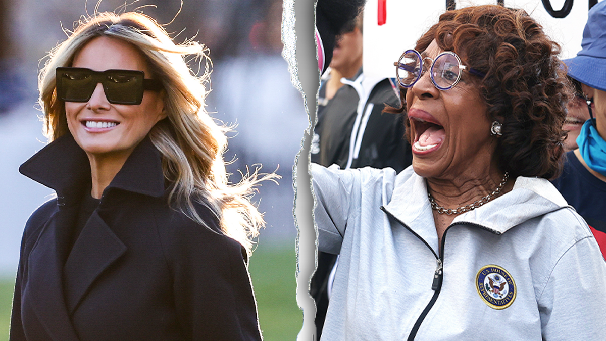 Melania Trump, lijevo; Rep. Maxine Waters, u redu