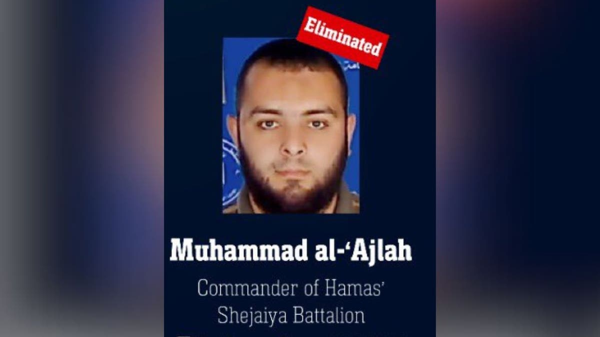 Muhammad al-'ajlah, zapovjednik Hamasove bataljona Shejaiya, ubijen je, kaže IDF.