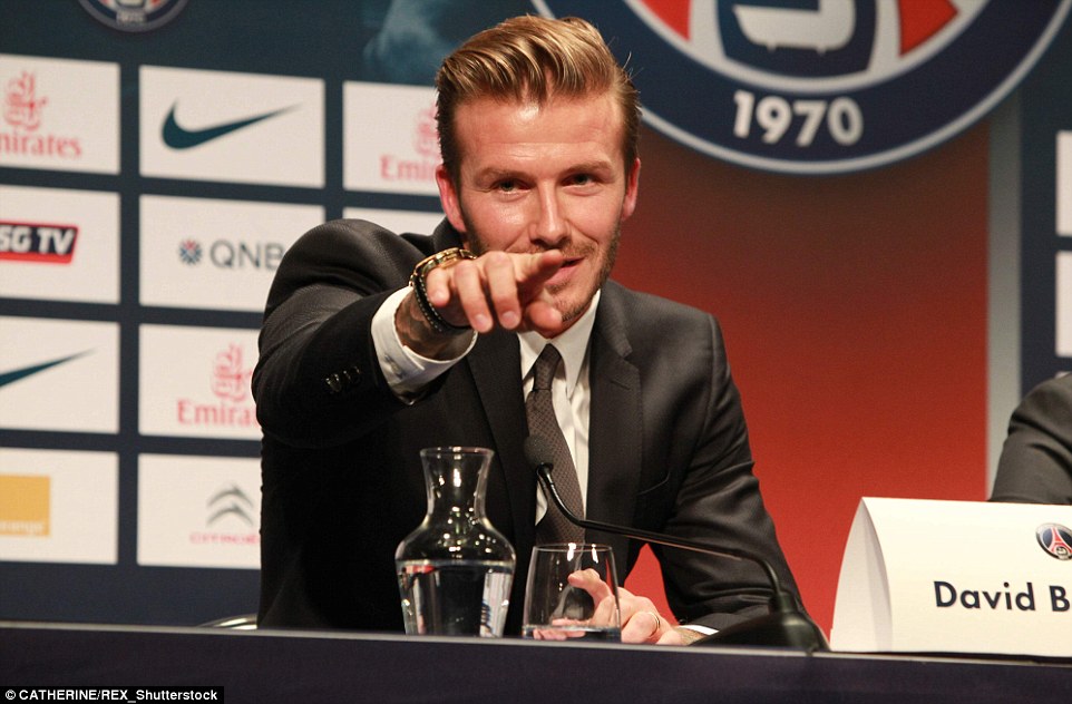 Beckham signed a five-month deal with Paris Saint-Germain in January 2013 and donated his entire salary to charity