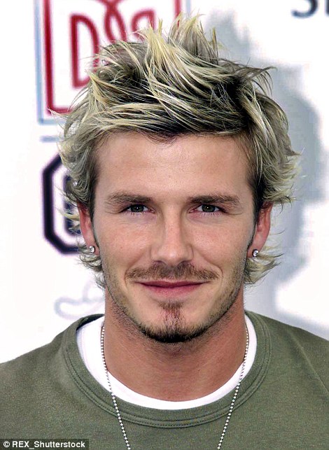 Beckham's ever changing hair style became a major talking point during the peak of his playing career; amongst them tousled blonde highlights