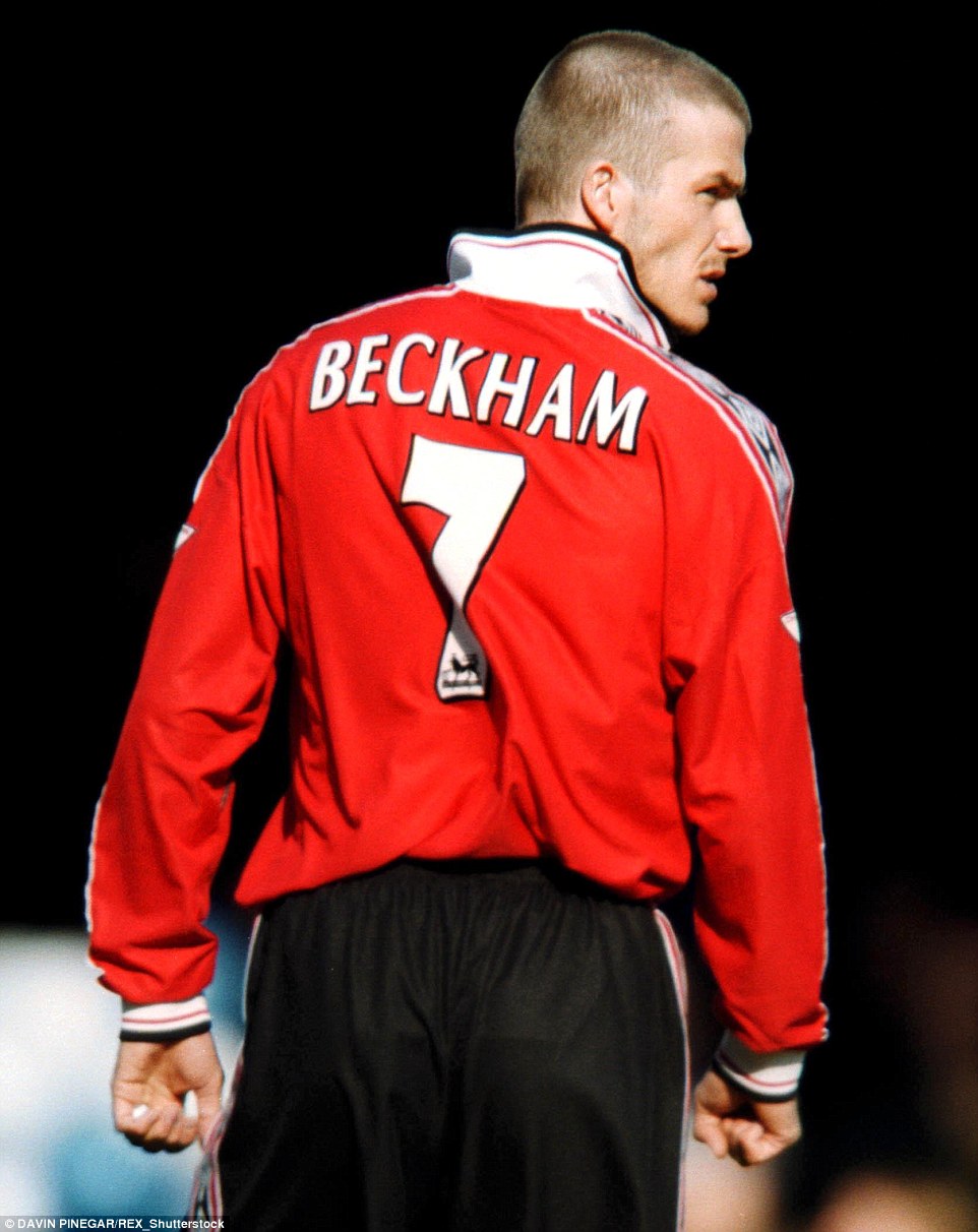 Beckham debuted a close cropped hairstyle while playing for Manchester United against Leicester City in 2000