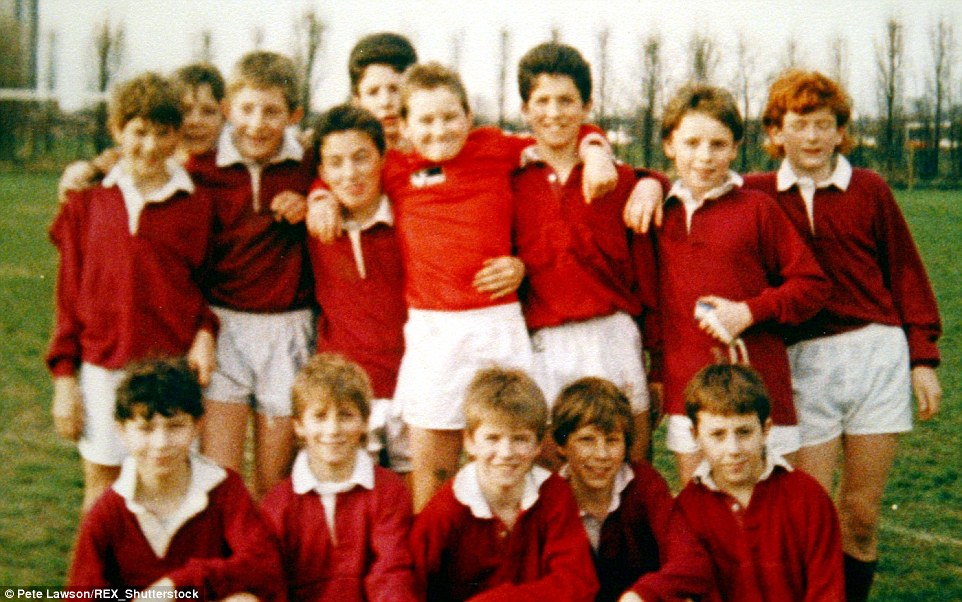 Beckham (pictured in 1988, front row, centre) proved himself to be a talented player while at Chingford Country High School