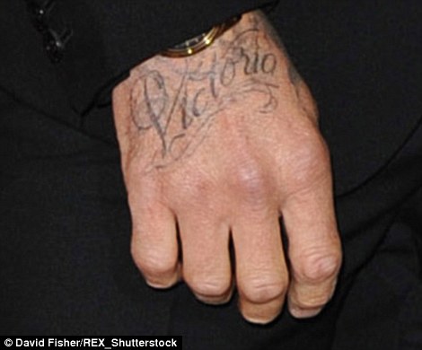 Many of Beckham's designs, among them wife Victoria and daughter Harper's name, have personal significance for the star