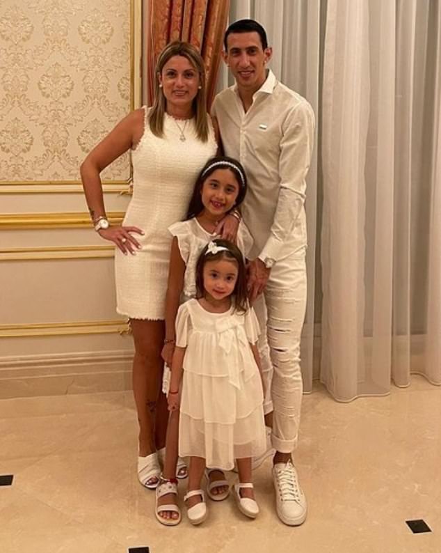 Angel Di Maria's wife Jorgelina Cardoso and his two young daughters were reportedly caught up in a 'violent burglary' at their home - while he was playing!