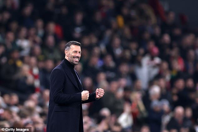 Ruud van Nistelrooy was caretaker boss for United's group-stage victory over PAOK