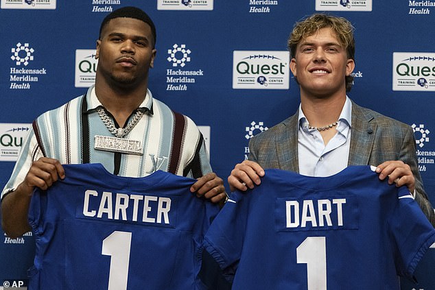 Dart je u prvom krugu NFL -a izabrao New York Giants s Abdul Carter
