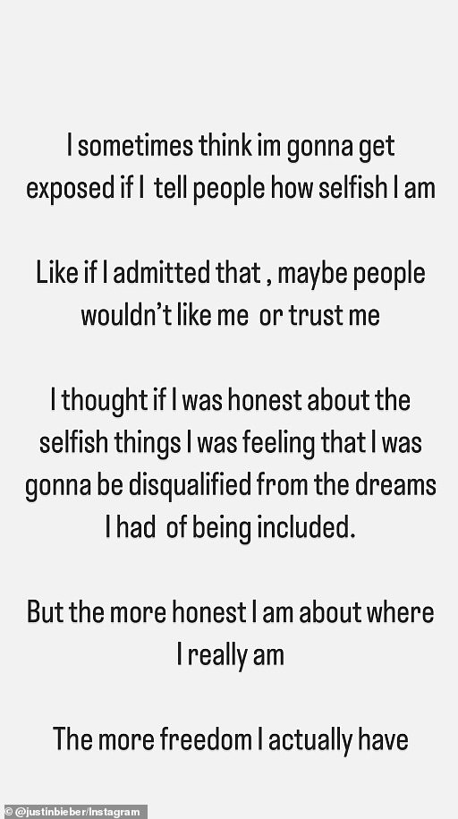 U drugoj poruci otvorio se o svojoj nesigurnosti i priznao da se brine da će biti 