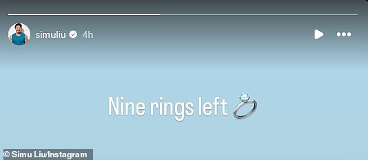 Simo slavno glumio je 2021. MCU Flick Shang-Chi i legenda o deset prstenova, pa se našalio putem instastorije: 