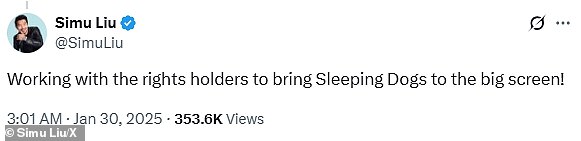 30. siječnja, The Got to Get Out Out Out domaćin tvitovao je da je kroz svoju produkcijsku kompaniju 4:12 radio s vlasnicima prava na dovođenje pasa za spavanje na veliko zaslon 