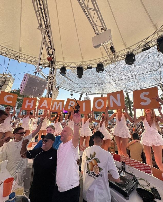 The Liverpool players jetted off to Dubai after the Arsenal game on Sunday as part of a farewell party for Alexander-Arnold and to celebrate their Premier League title