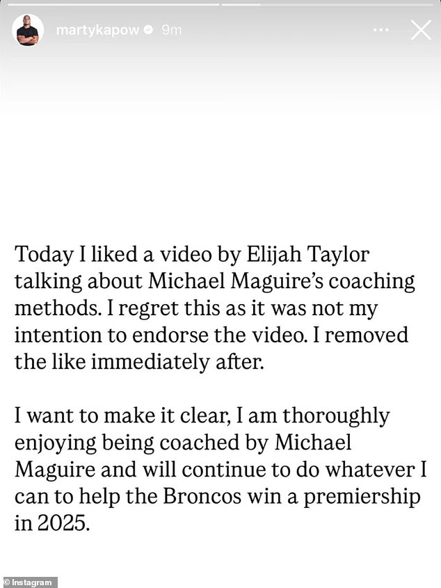 Javno isprika koju je Taupau objavio možda nije dovoljno da spasi svoju NRL karijeru u klubu