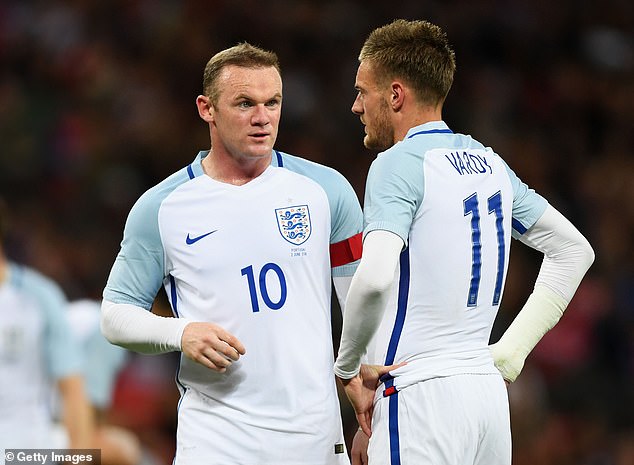 Wayne Rooney and Vardy got on well together and the former left with a shirt from the latter for his son after Euro 2016