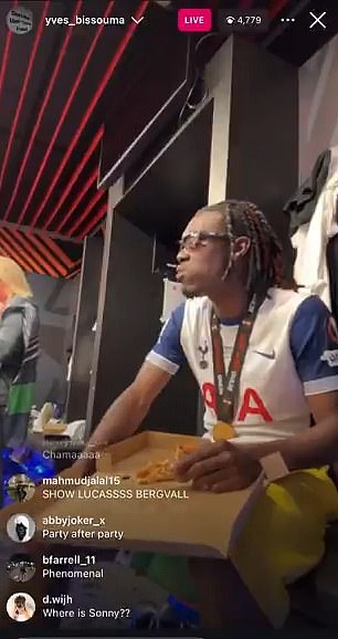 Yves Bissouma ponudio je pogled u svlačionicu dok je išao uživo na Instagramu
