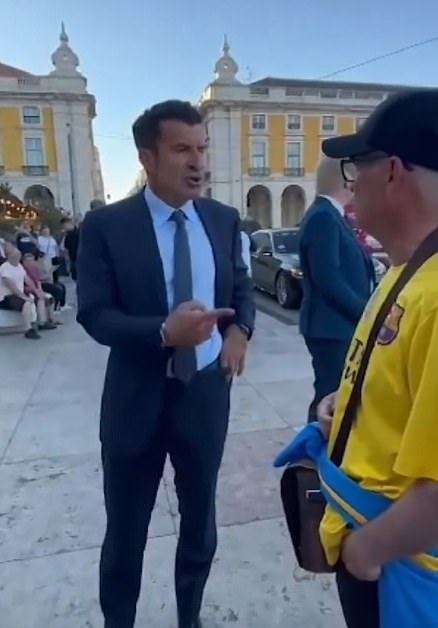Figo se suočio s gledateljem prije nego što je prisustvovao sjajnoj večeri Lige prvaka